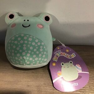 NWT Squishmallow 4.5” FRITZ The Frog Spring Flowers Easter Plush 2023 BNWT